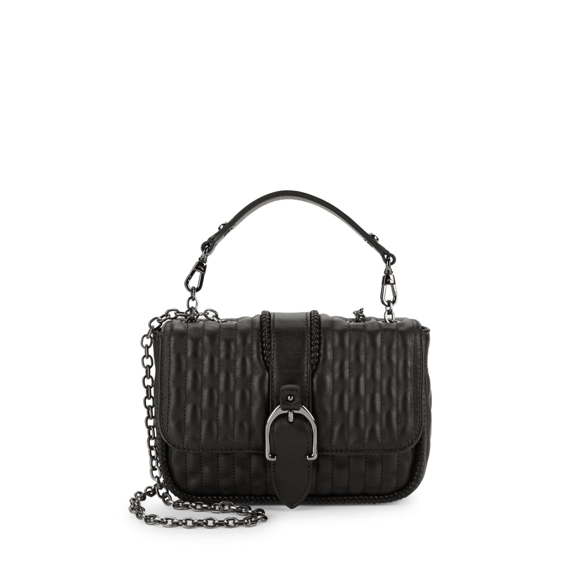 Longchamp Quilted Leather Crossbody Bag in Black - Lyst