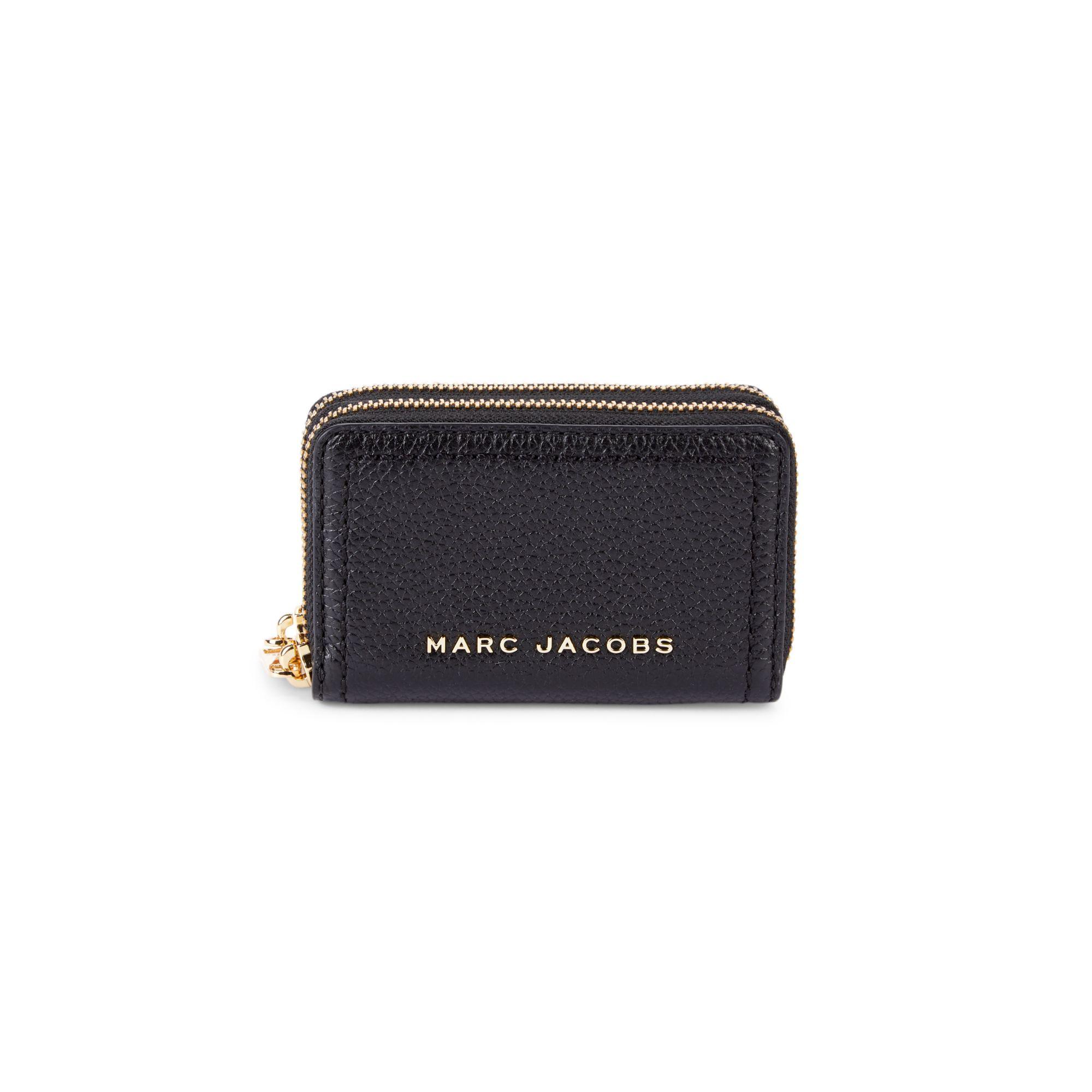 Marc Jacobs The Groove Double zip Leather Card Case In Black Lyst