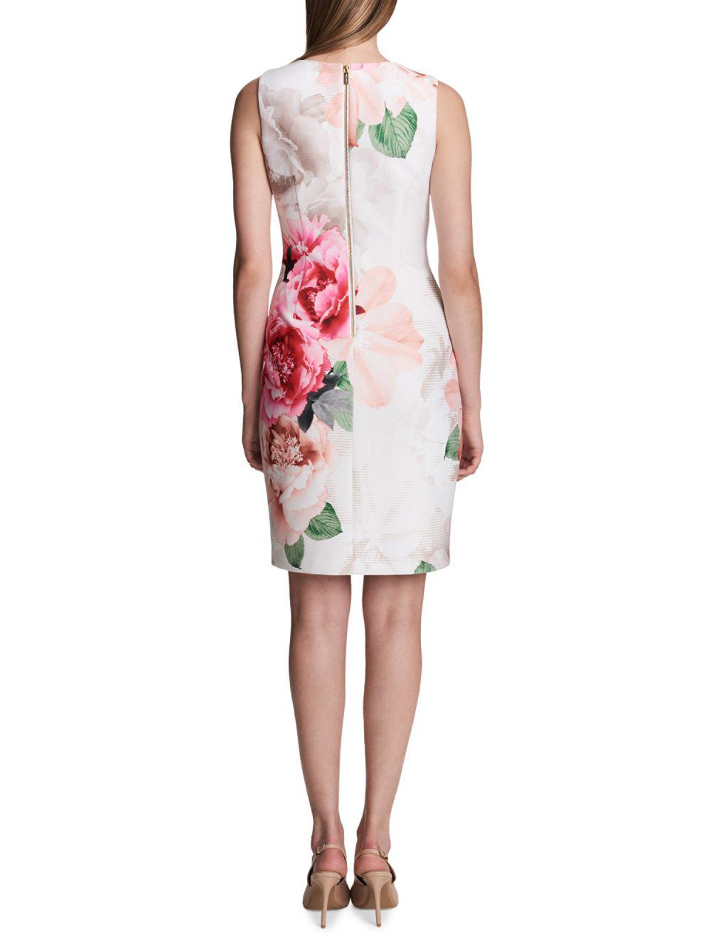 calvin klein white scuba dress