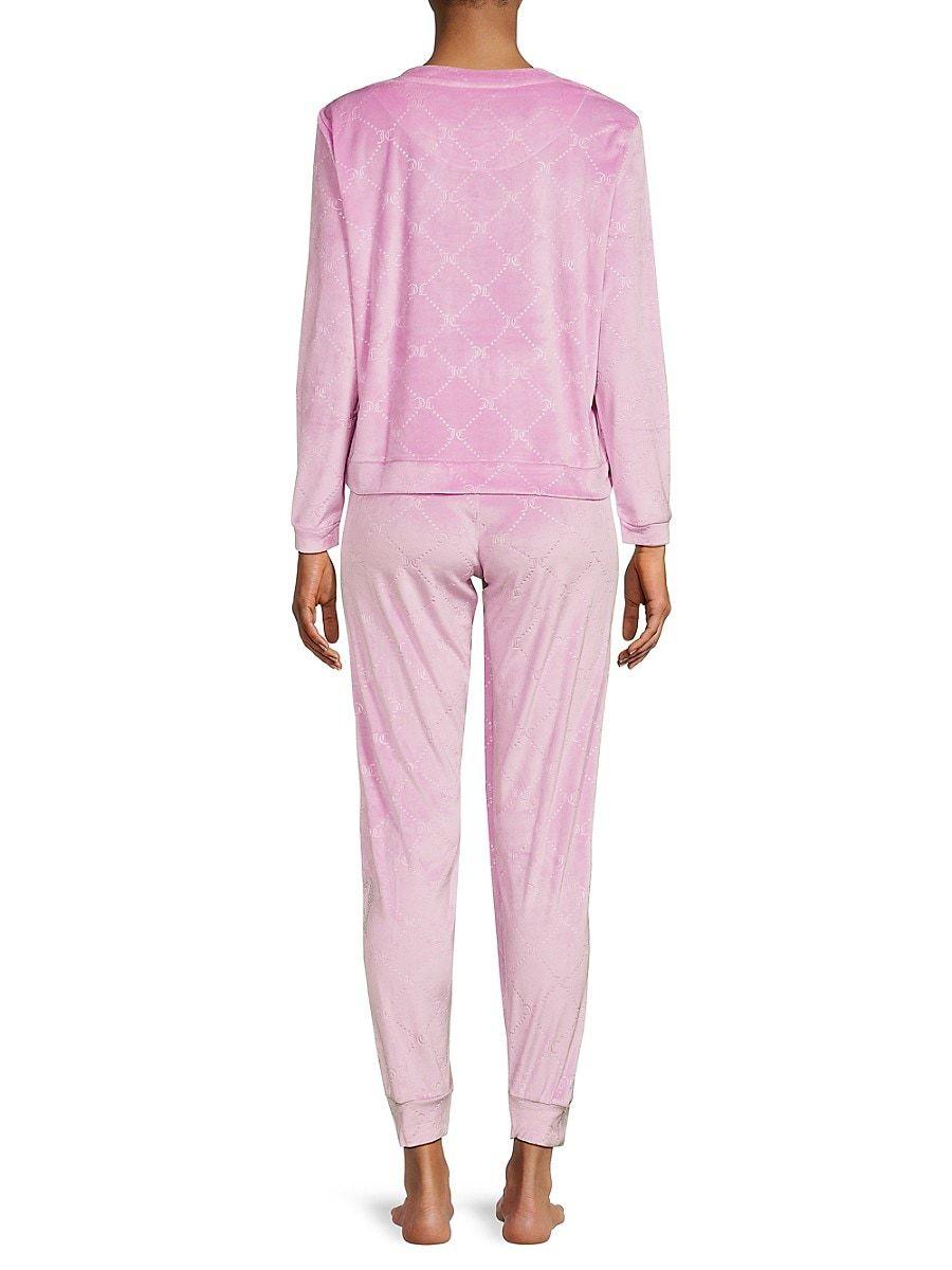 Juicy Couture Womens Plush Pink Pajamas Shorts Pants Top Sleep mask Set  X-Large