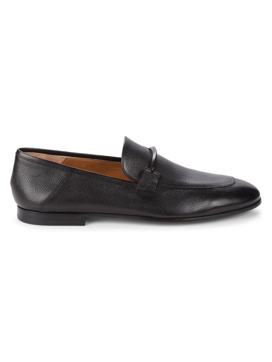 BOSS by HUGO BOSS Soho Leather Bit Loafers in Black for Men | Lyst