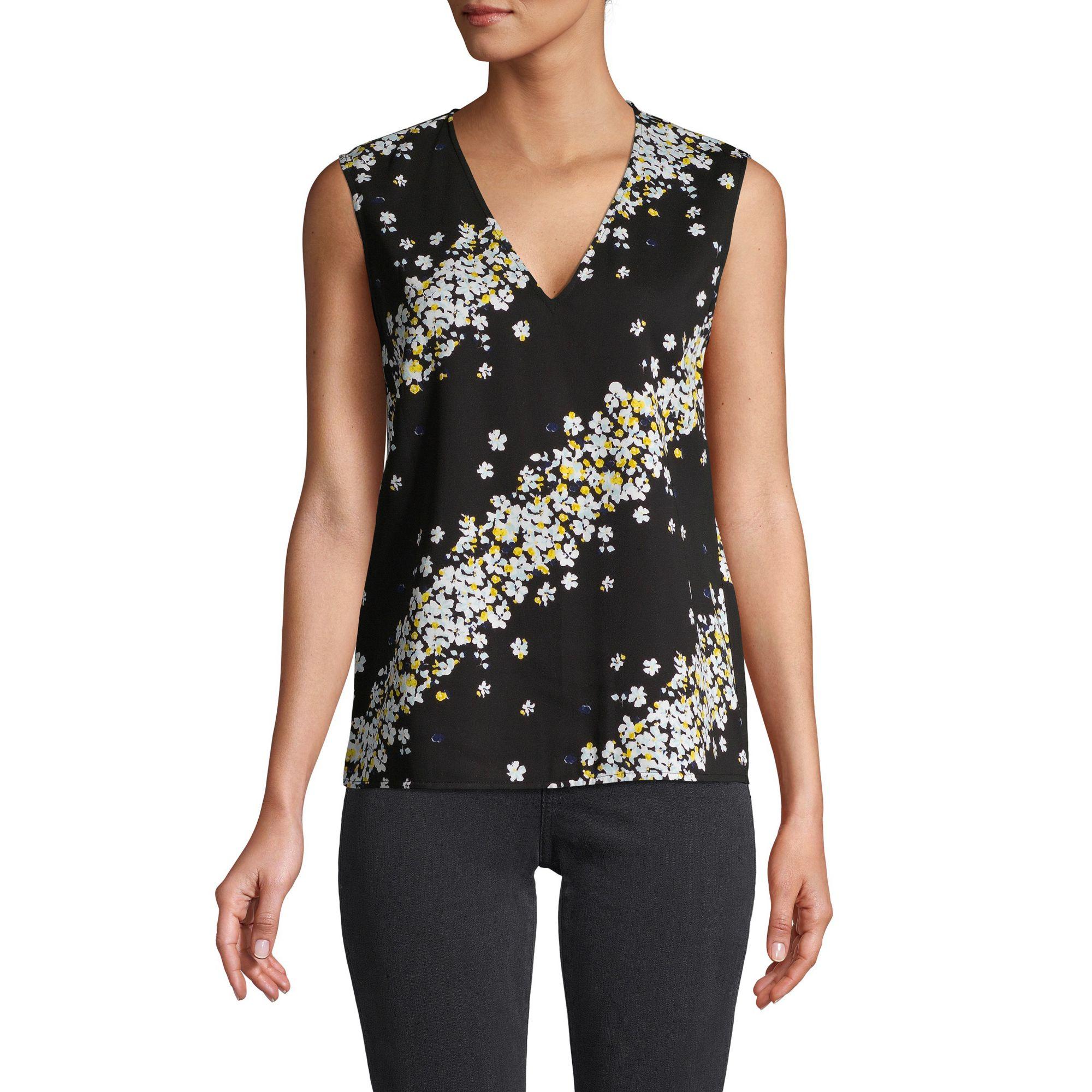 Diane von Furstenberg Synthetic Moody Floral-print Sleeveless Top in ...