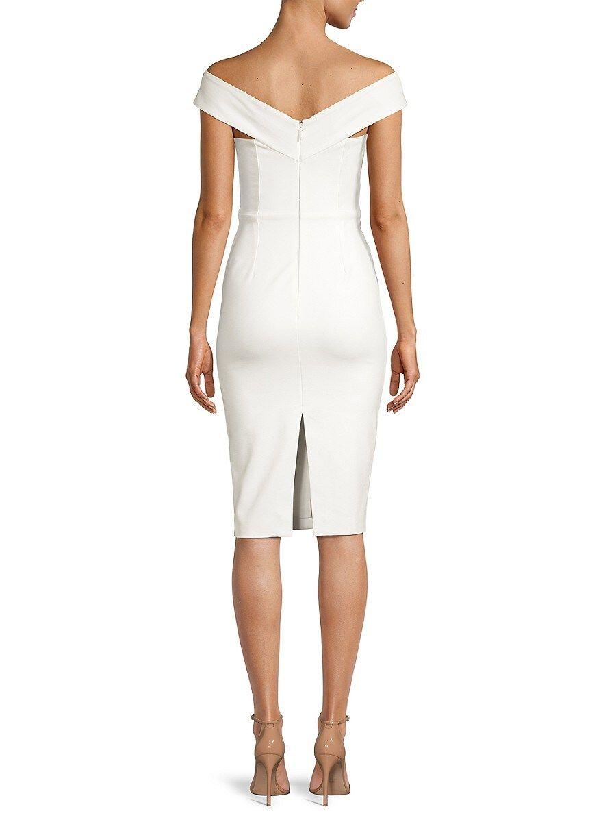White top keyhole dress