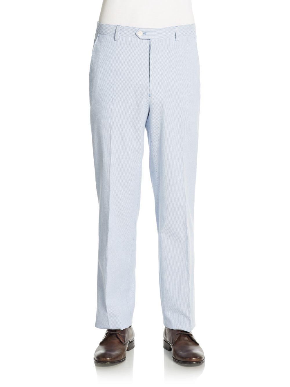 Hilfiger Striped Seersucker Pants in Blue for Men Lyst