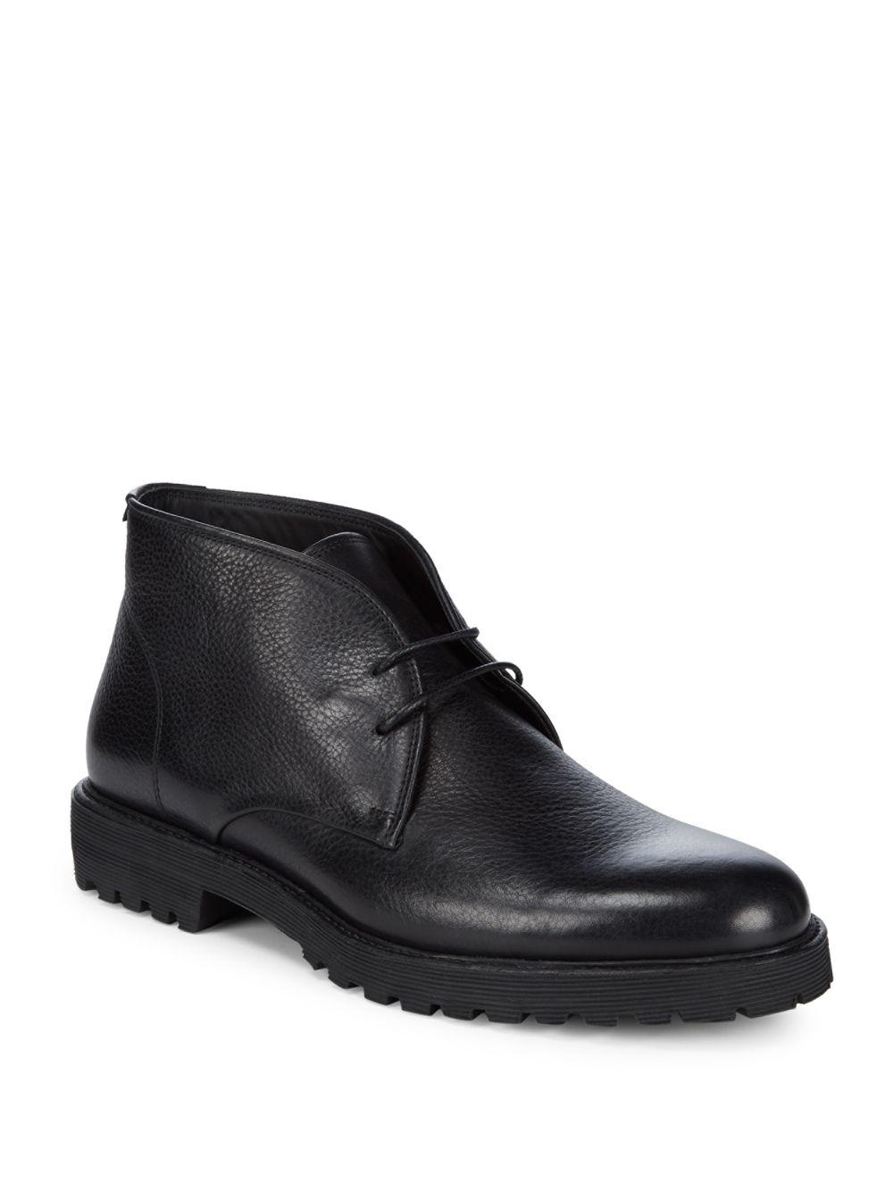 Vince Classic Leather Chukka Boots in Black for Men - Lyst