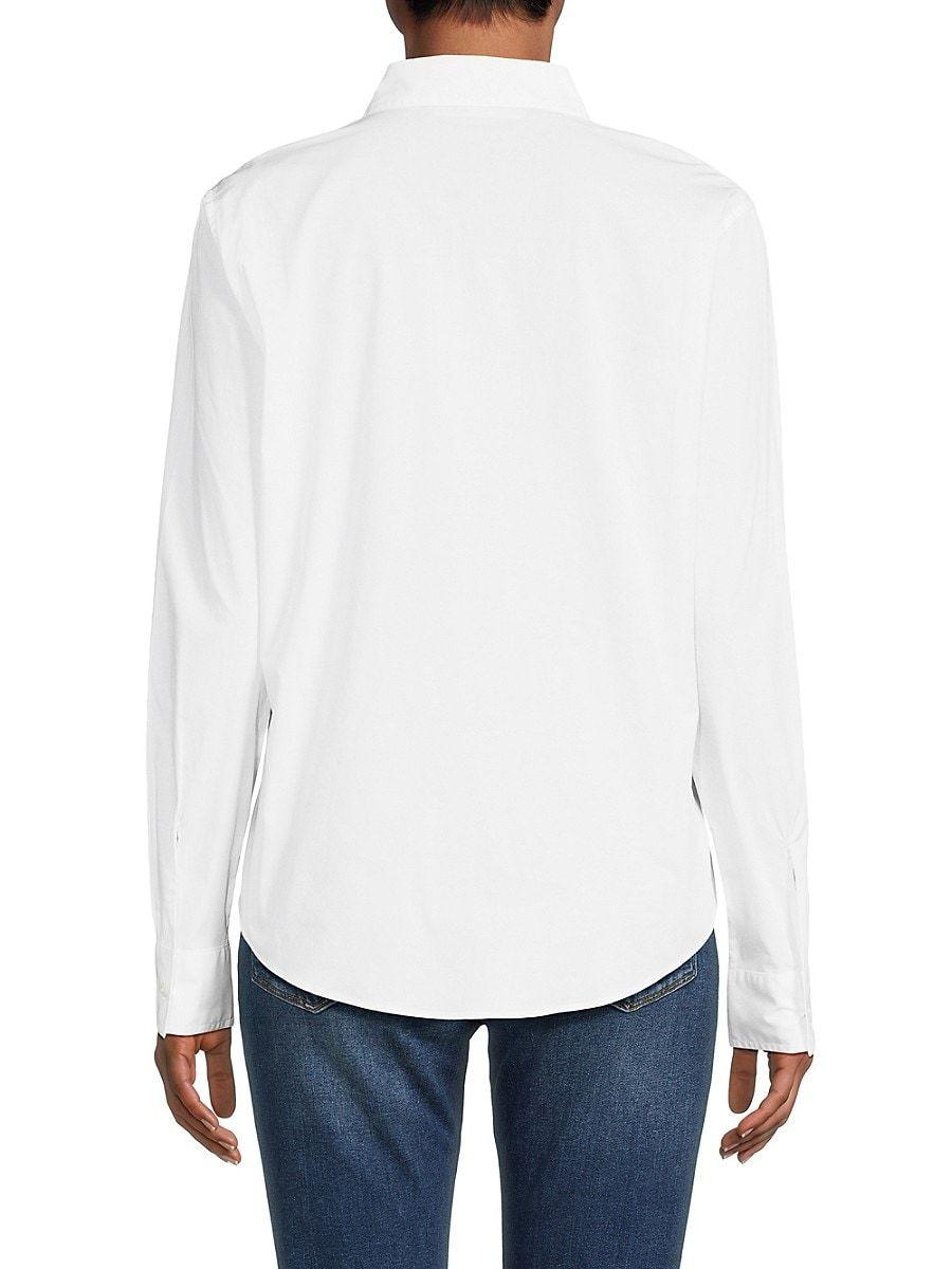Love Moschino Camicia Logo Shirt in White | Lyst
