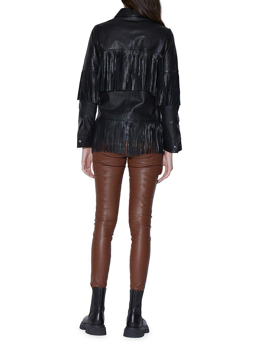 Walter Baker Nash Fringe Leather Jacket in Black Lyst