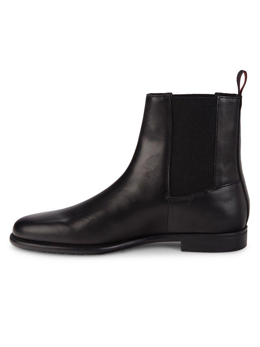 BOSS by HUGO BOSS Kyron Cheb It Leather Ankle Boots in Black for