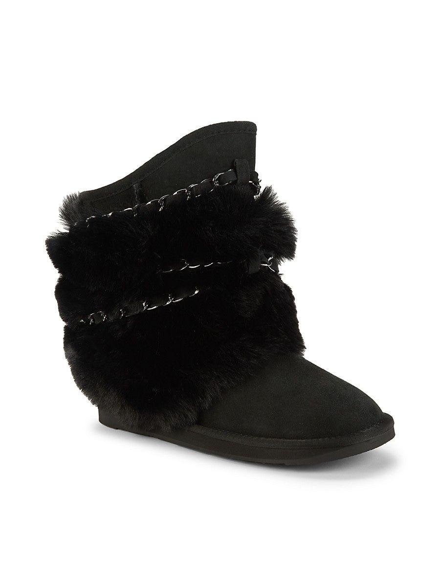 Australia Luxe Atilla Suede Sheepskin Snow Boots in Black Lyst