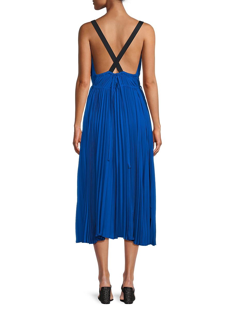 Broomstick Pleated Midi Dress