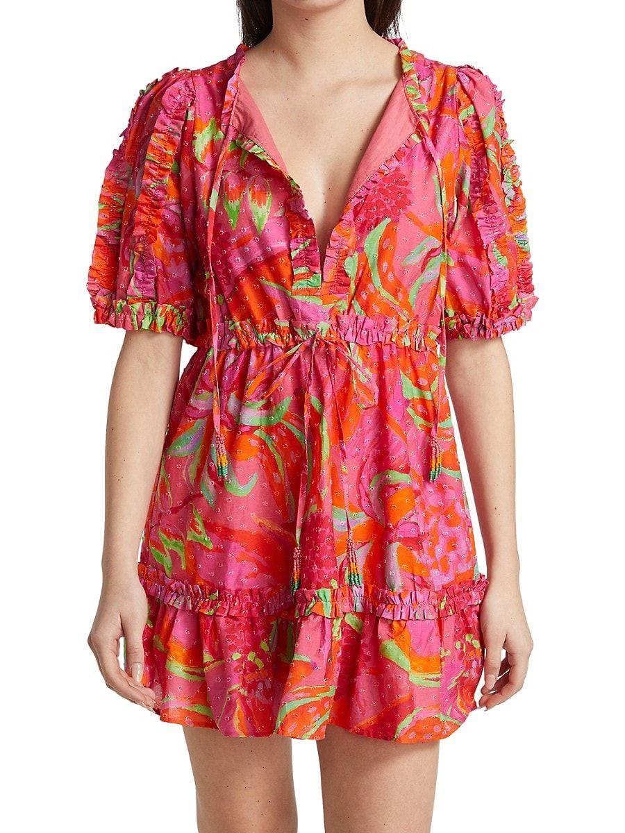 FARM Rio Fruit Brush Minidress in Red Lyst