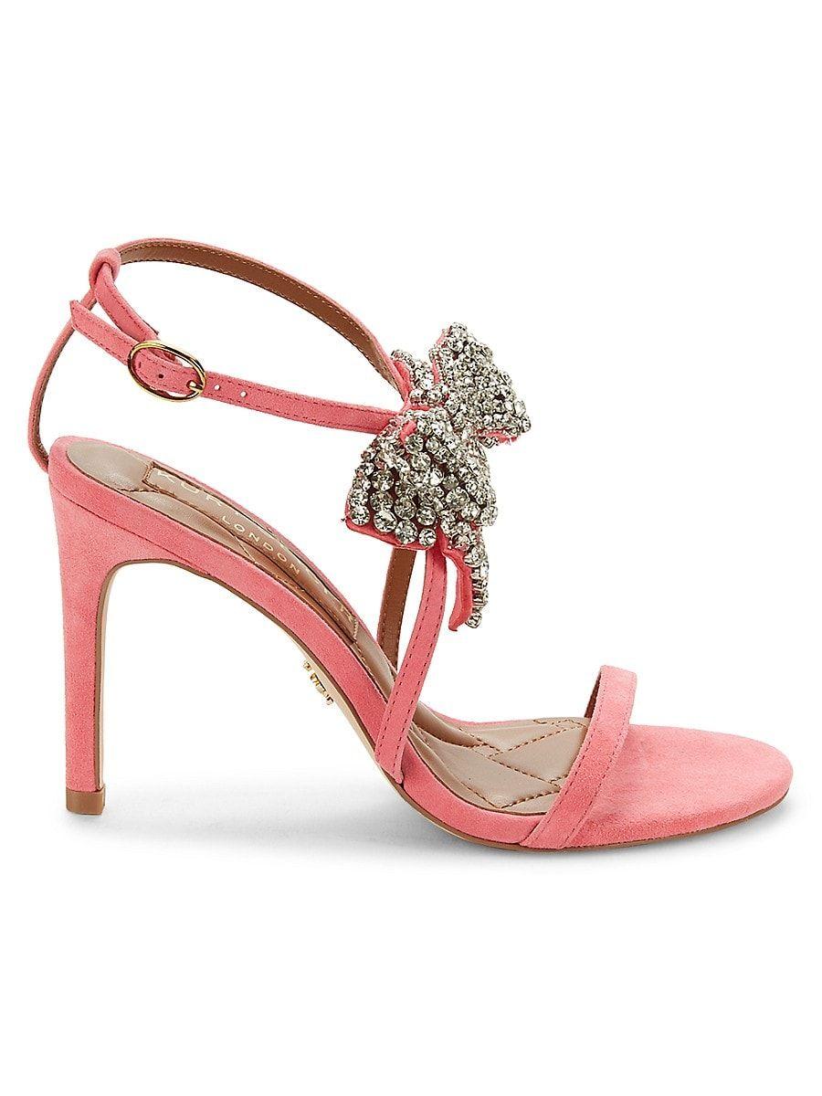 Kurt Geiger Bromley Crystal Embellished Stiletto Sandals in Pink Lyst