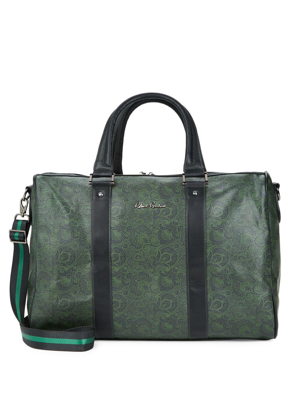 robert graham leather duffle bag