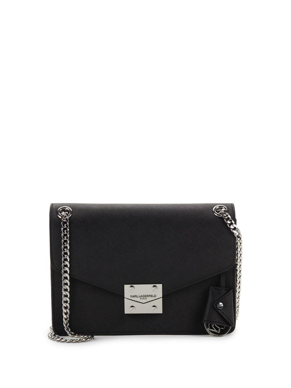 karl lagerfeld black shoulder bag