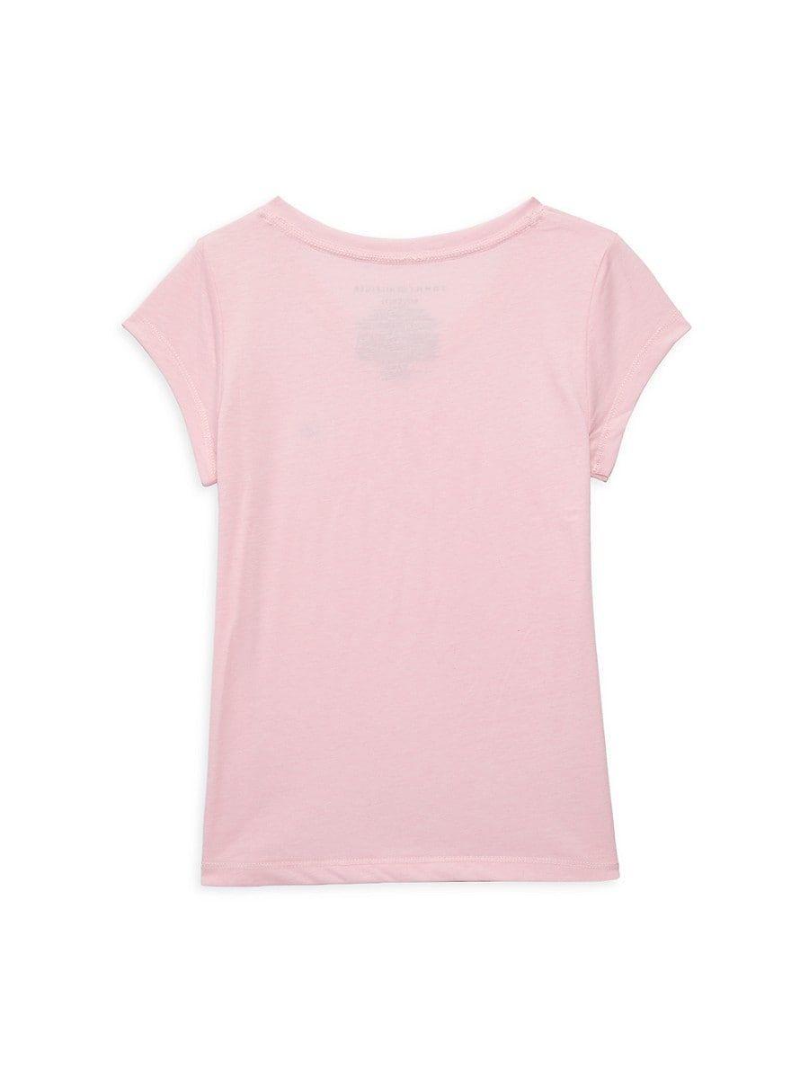 Tommy Hilfiger Girl's V Neck T Shirt in Pink