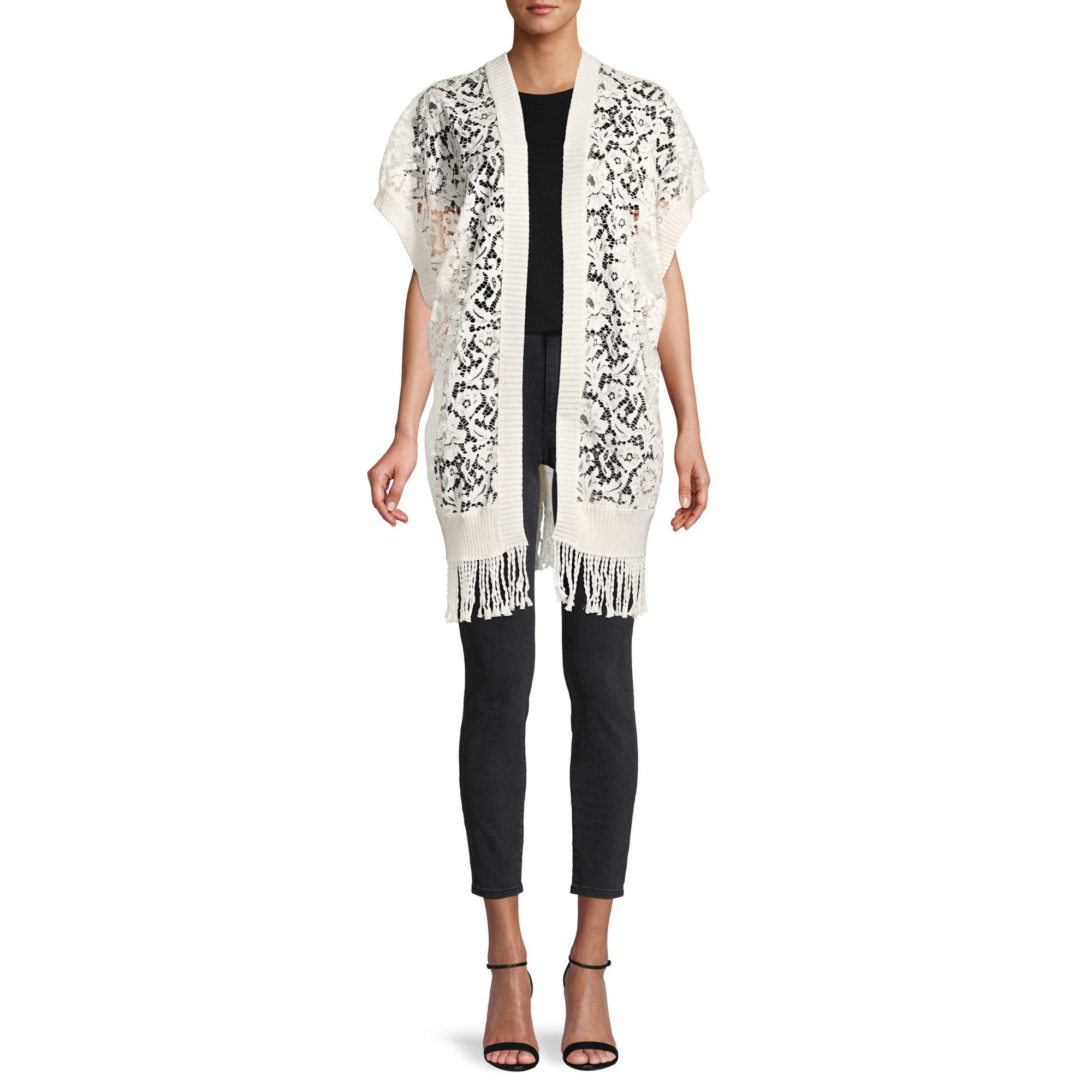 Valentino Lace Open-front Poncho - Lyst