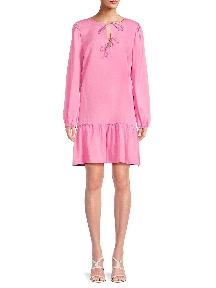 Pink drop waist best sale dress
