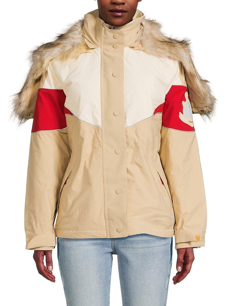 Fila X Faux Fur Hood Flap Jacket