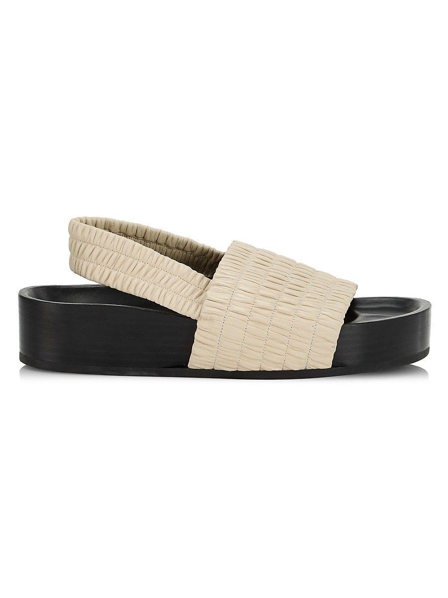 elastic slingback sandals