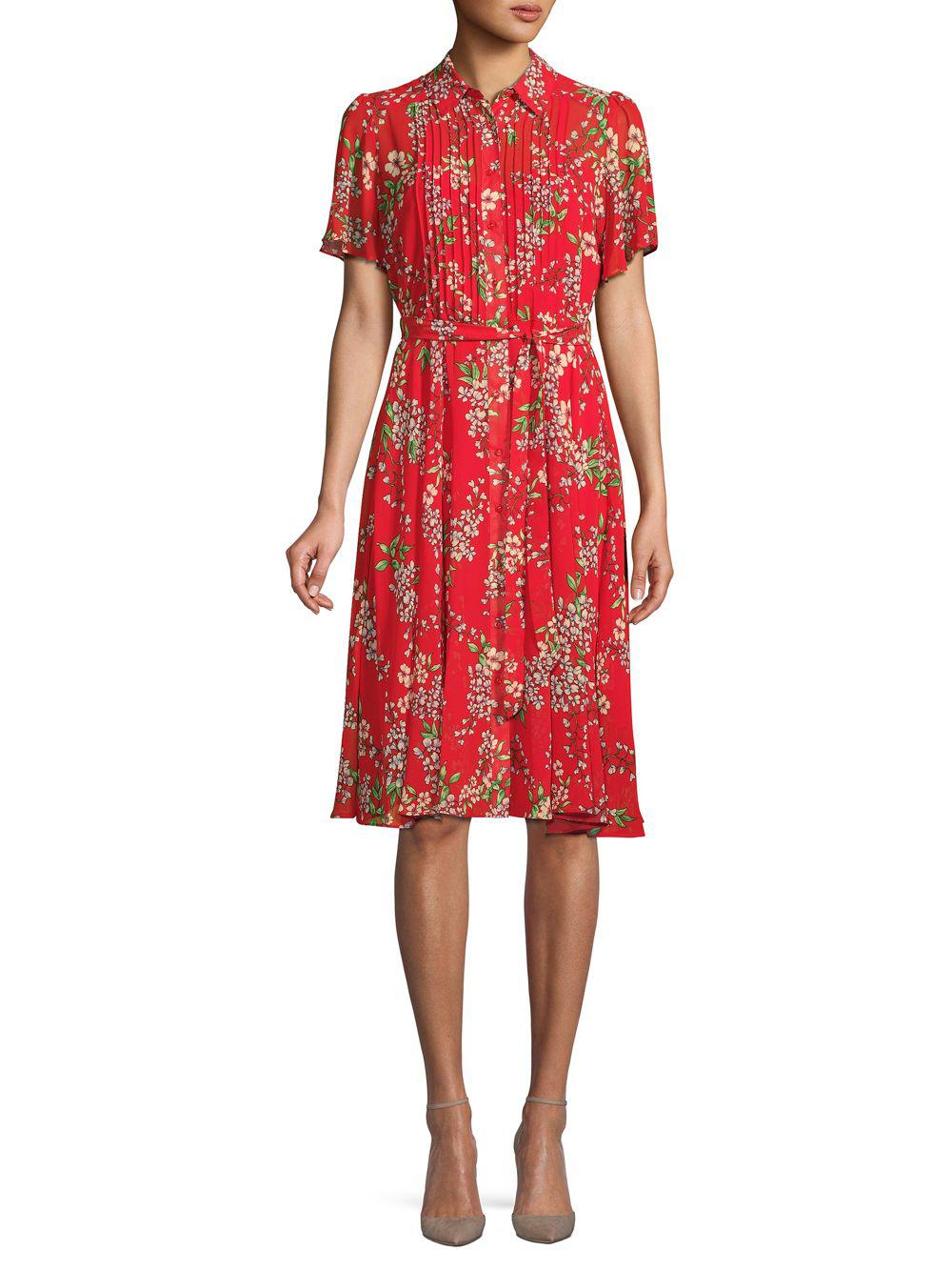 Nanette lepore top ruffled floral dress