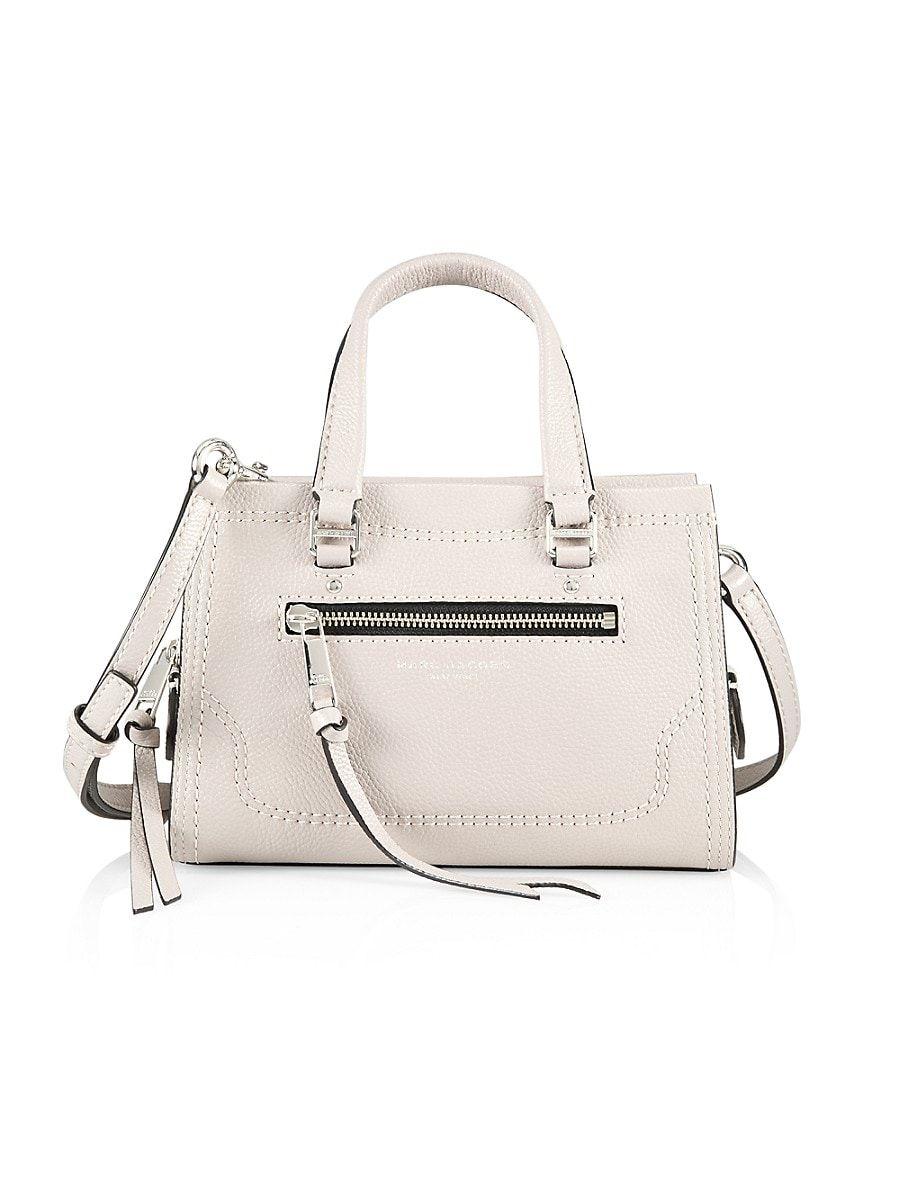 Marc Jacobs Grained Leather Crossbody Satchel in White Lyst