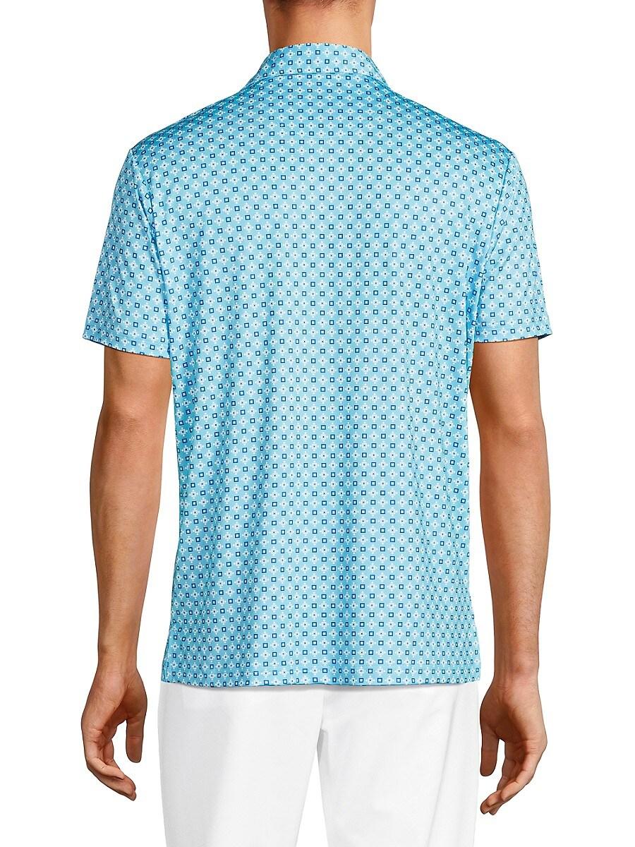 Tailorbyrd Geometric Print Polo in Blue for Men Lyst UK