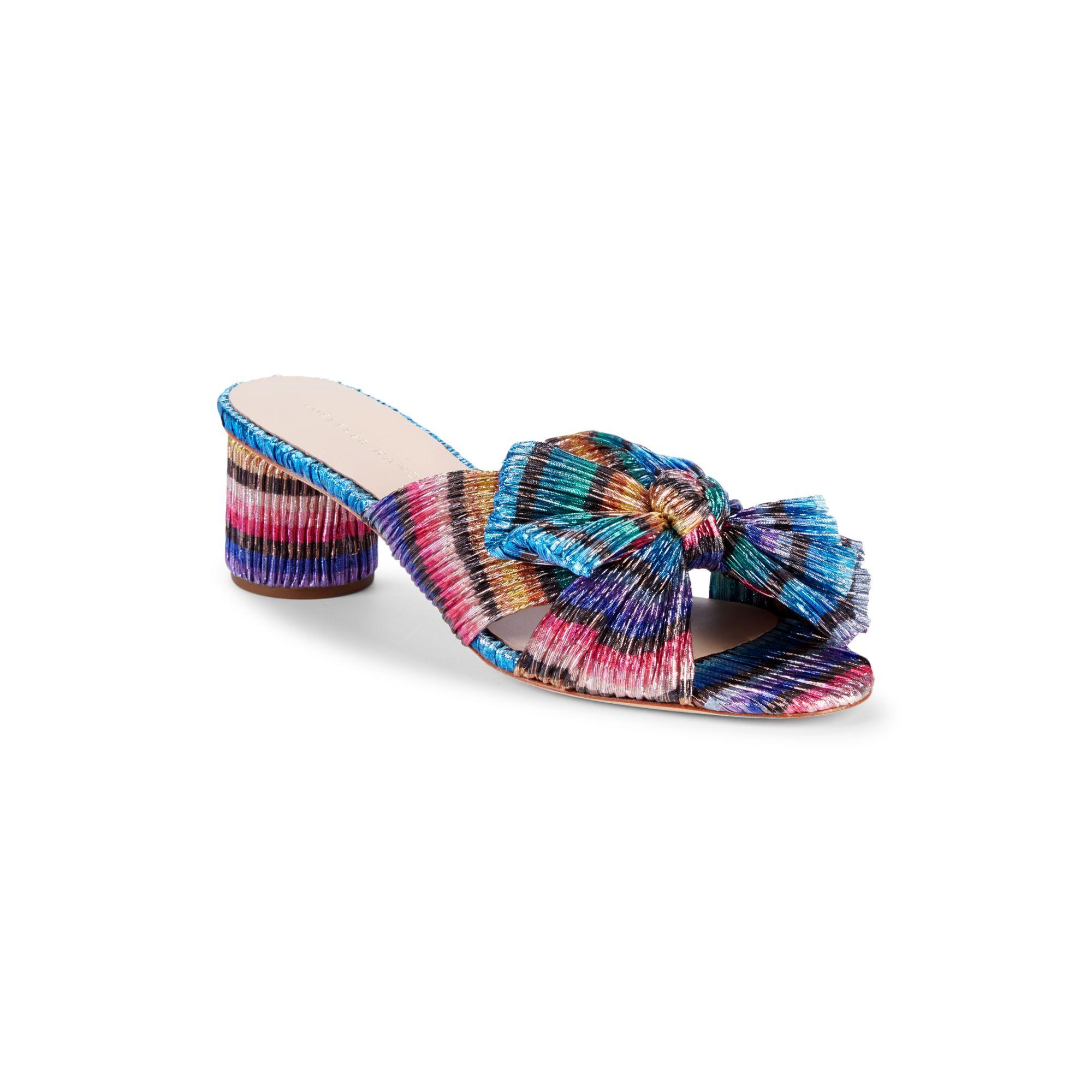 Loeffler Randall Emilia Rainbow Pleated Sandals in Blue | Lyst