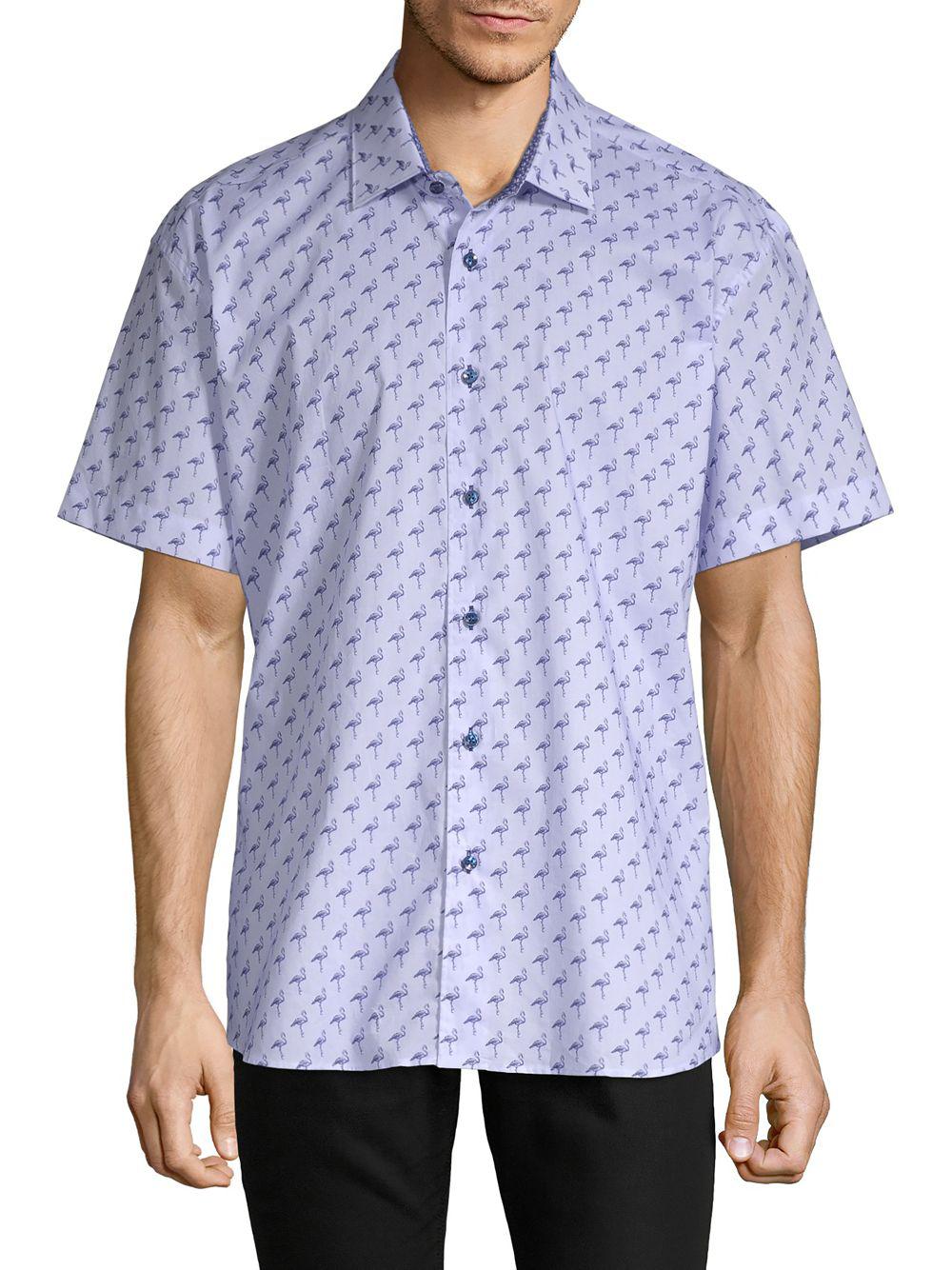 flamingo button down shirt