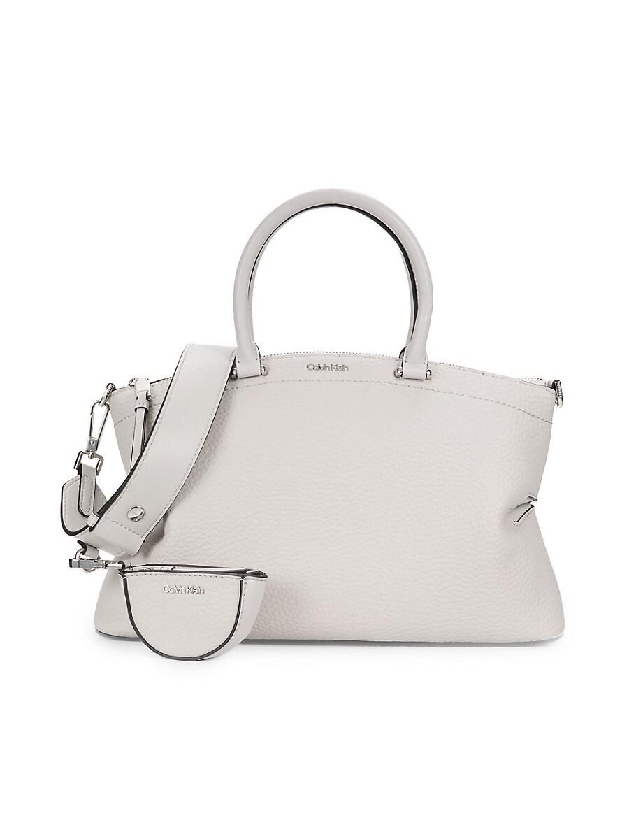 【レディース】  Cypress Two Way Satchely バッグ Calvin Klein Cypress Logo Two Way Satchel in White | Lyst