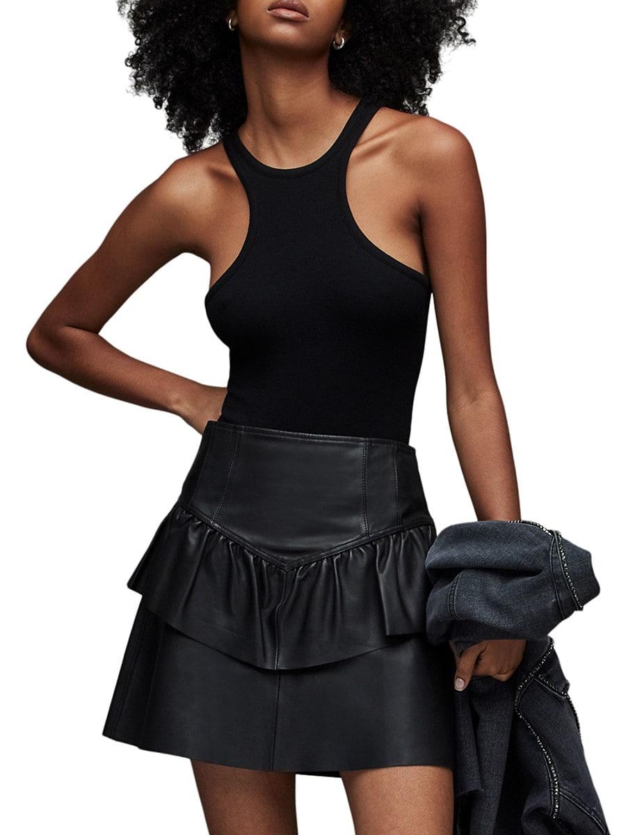 Joie faux leather clearance skirt