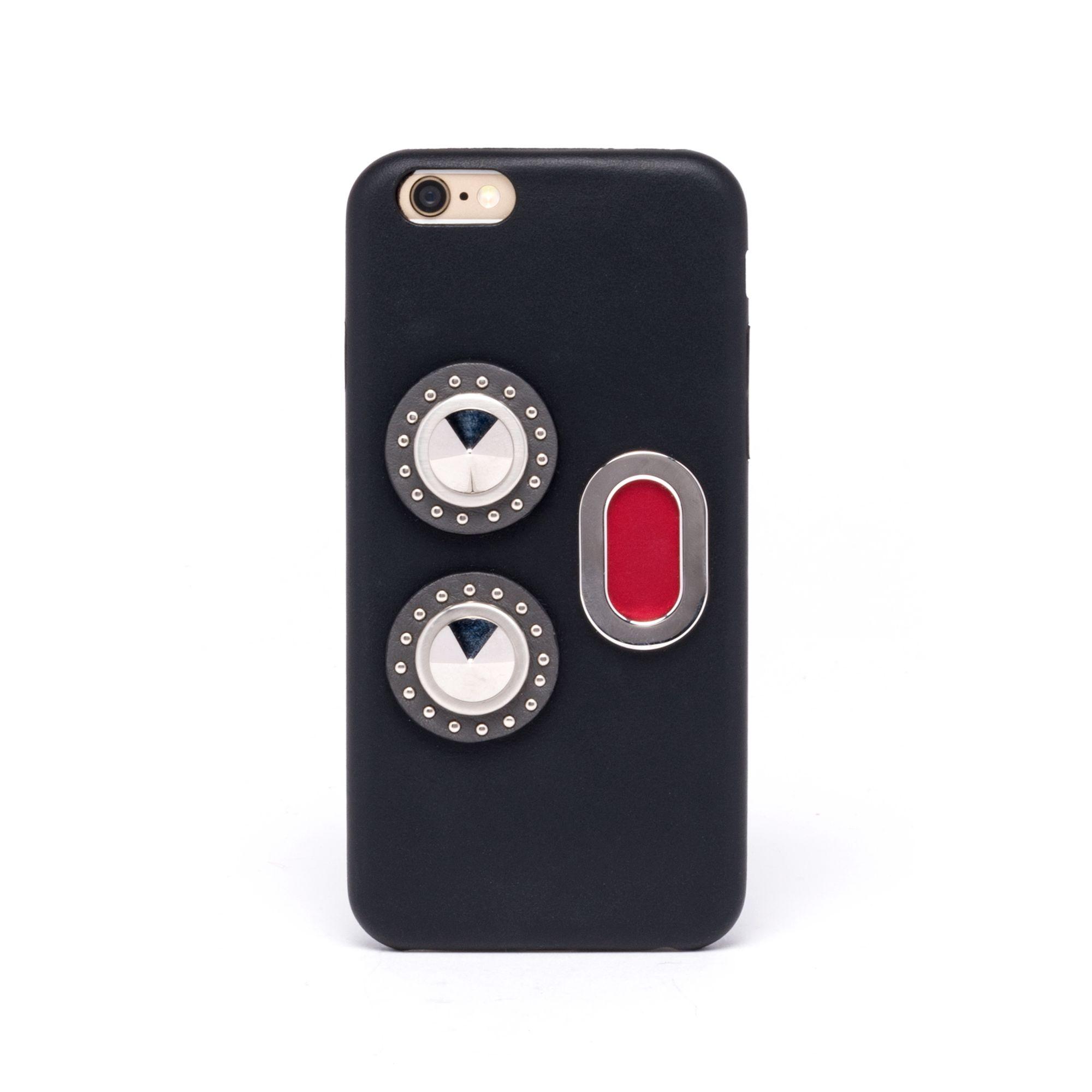 Vise dig Tarmfunktion vælge Fendi Men's Faces Leather Iphone 7 Case - Black for Men - Lyst