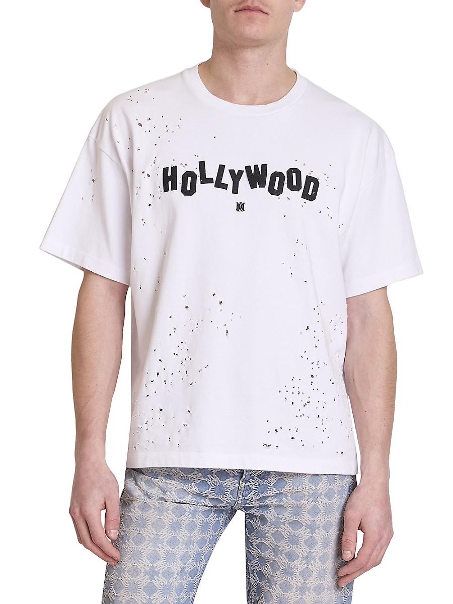 Amiri Hollywood Shotgun Logo T-Shirt in White for Men | Lyst