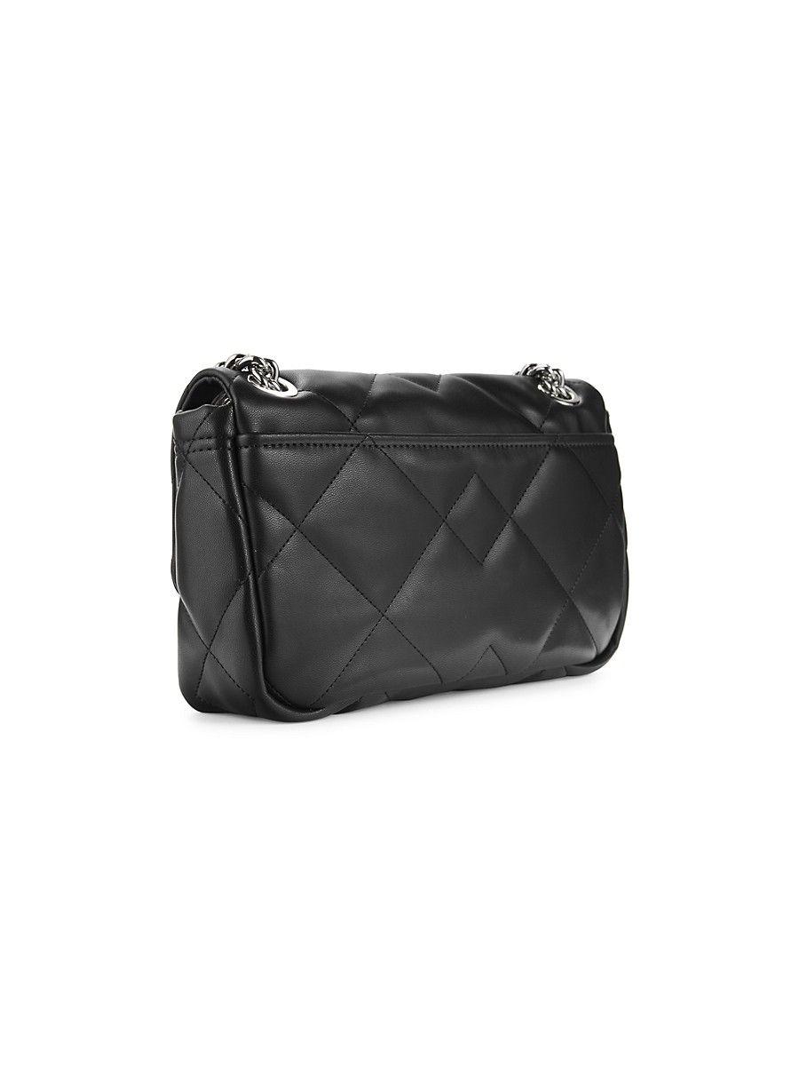Marc Jacobs Quilted Faux Leather Crossbody Bag in Black | Lyst