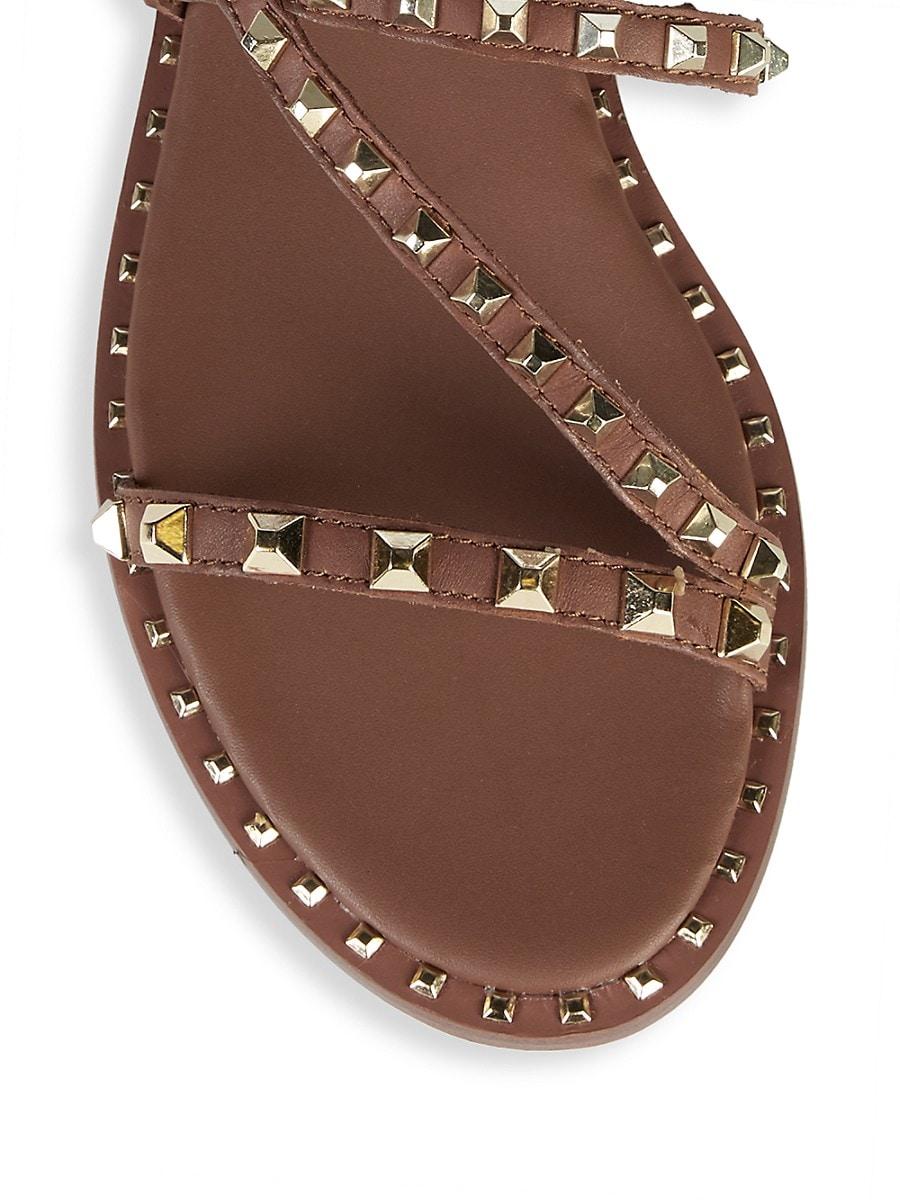 ash peace studded slingback leather sandals