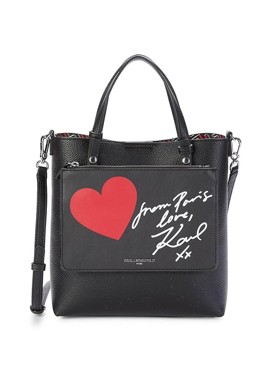 Karl Lagerfeld Logo Faux Leather Crossbody Bag in Black Lyst