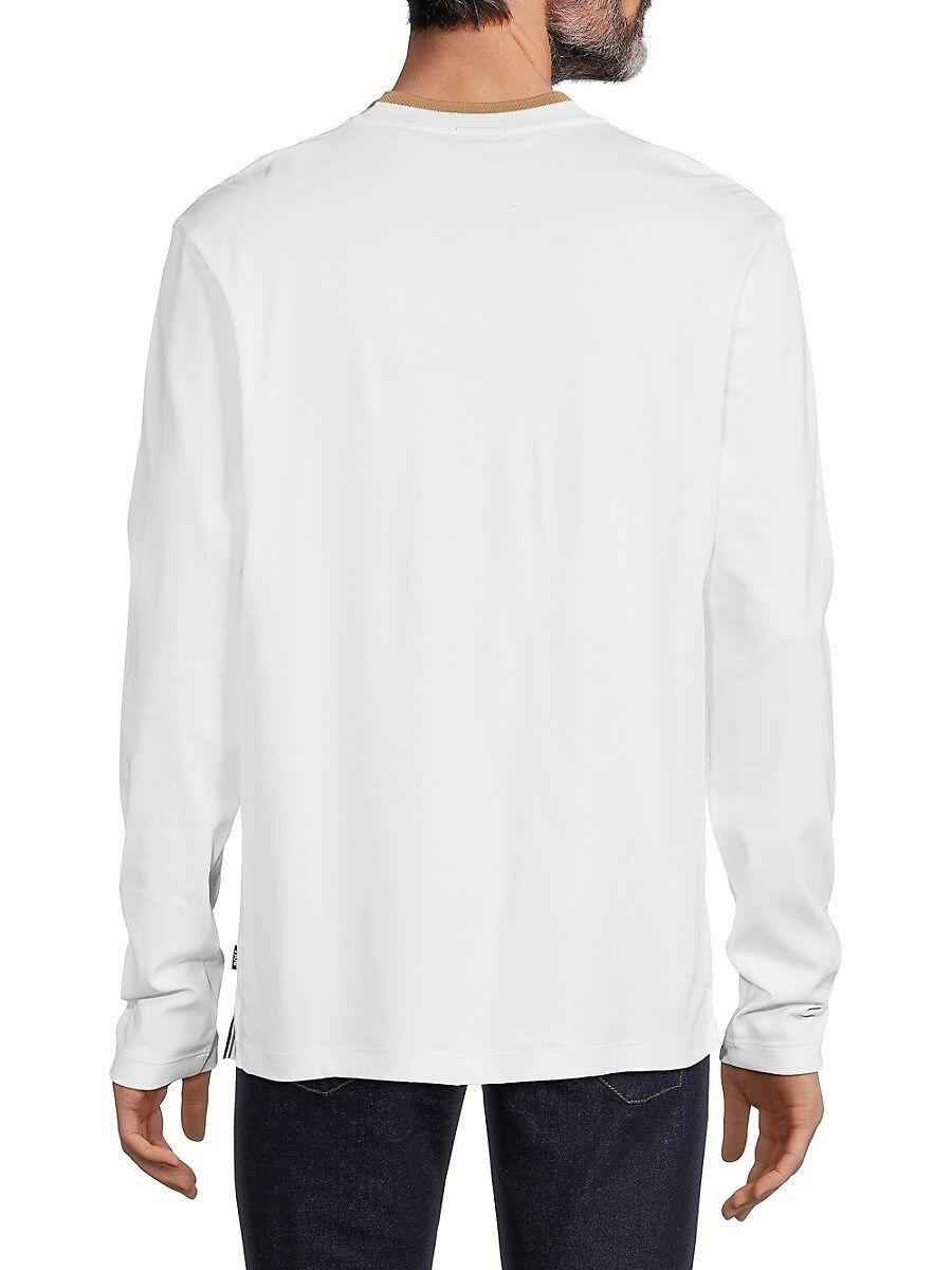 BOSS by HUGO BOSS Pal Long Sleeve Baseball Henley in White for Men | Lyst