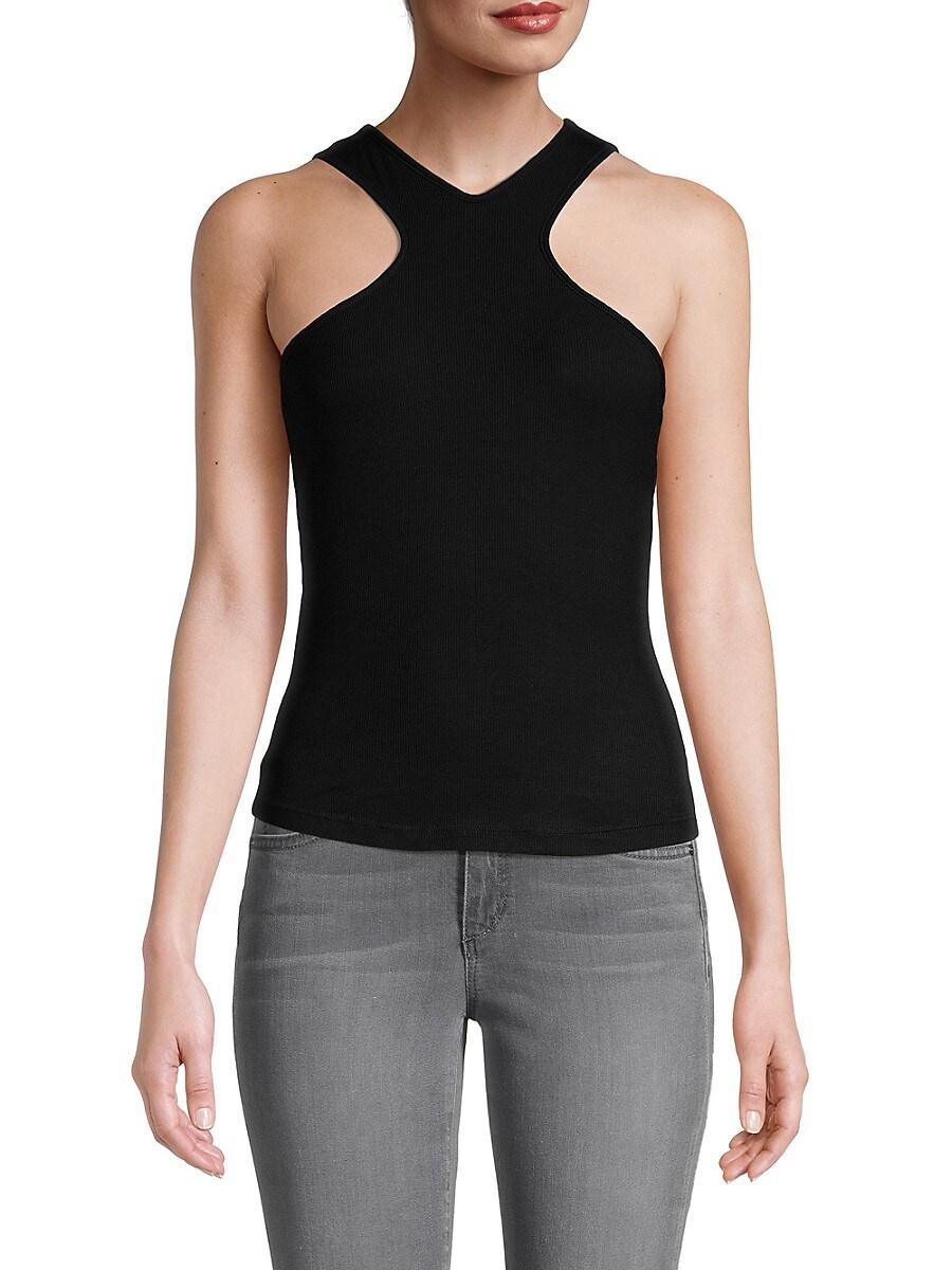BCBGMAXAZRIA Bcbgmaxazria Ribbed Tank Top in Black Lyst