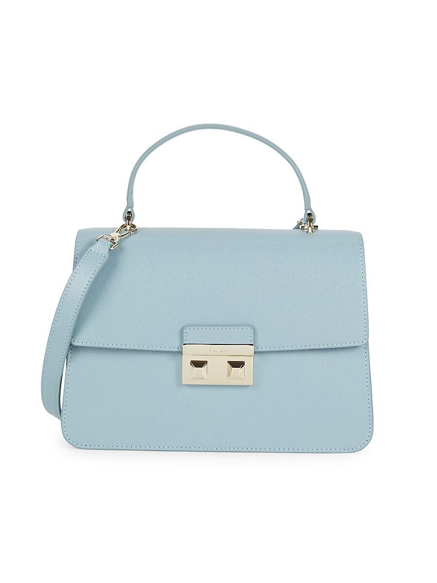 Furla Bella Leather Satchel in Blue | Lyst Canada