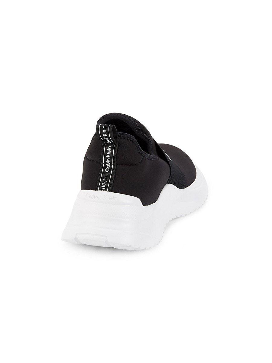 Calvin Klein Kcuzza Logo Slip On Sneakers in Black | Lyst