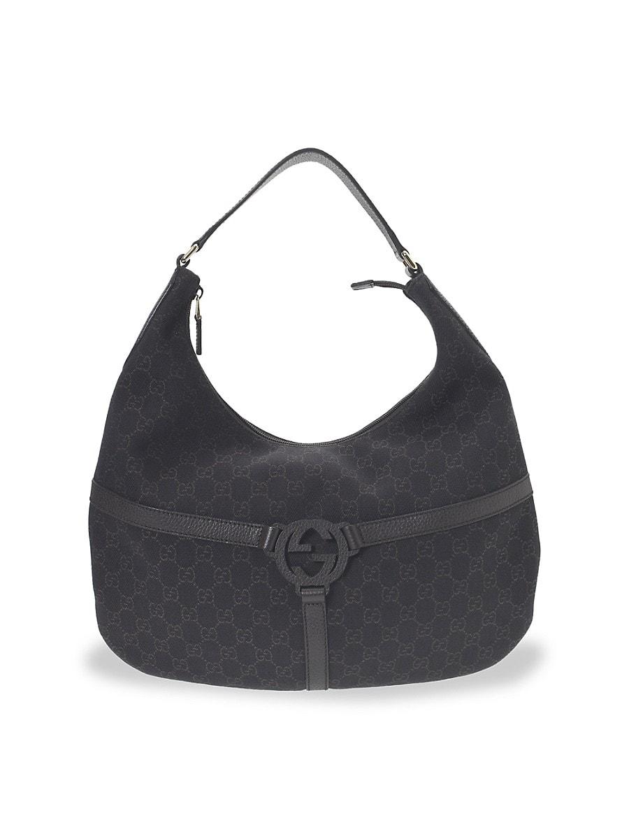 Gucci GG Denim Reins Hobo Bag in Brown | Lyst