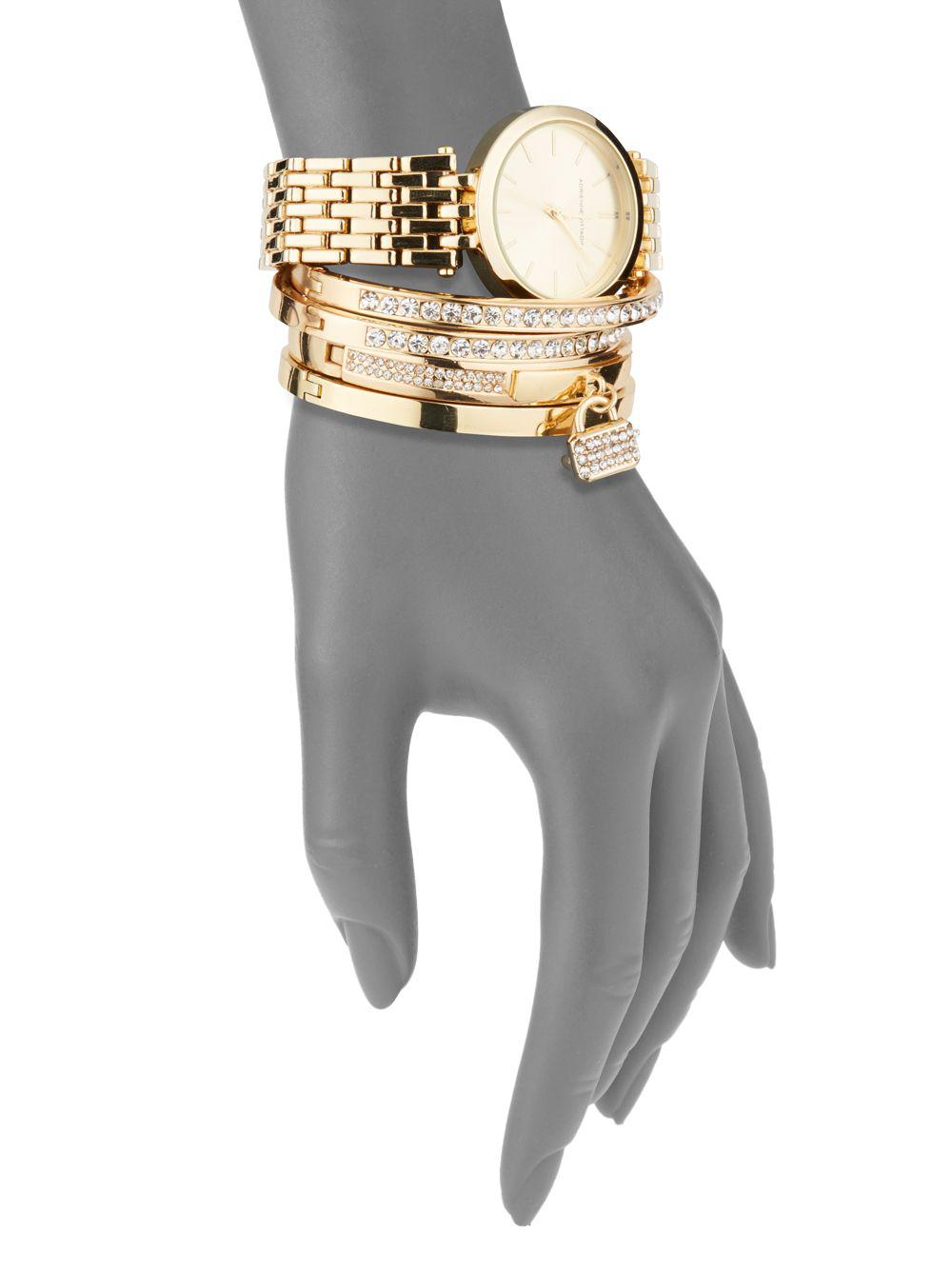 Adrienne Vittadini Women's Watch And Bracelet Set