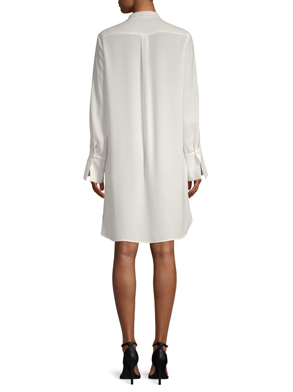 bcbg white shirt dress