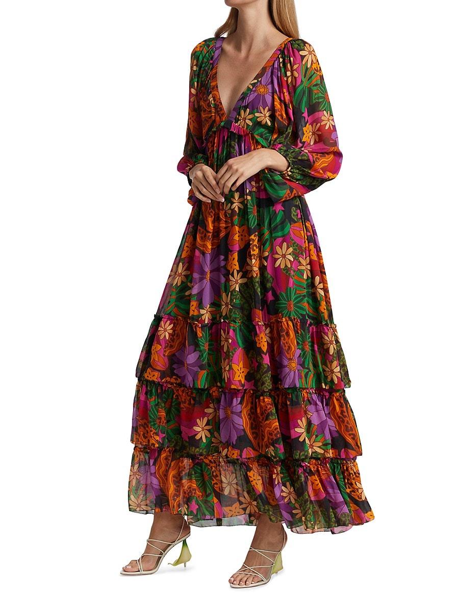 FARM Rio Synthetic Star Fruit Maxi Dress in Red Lyst UK