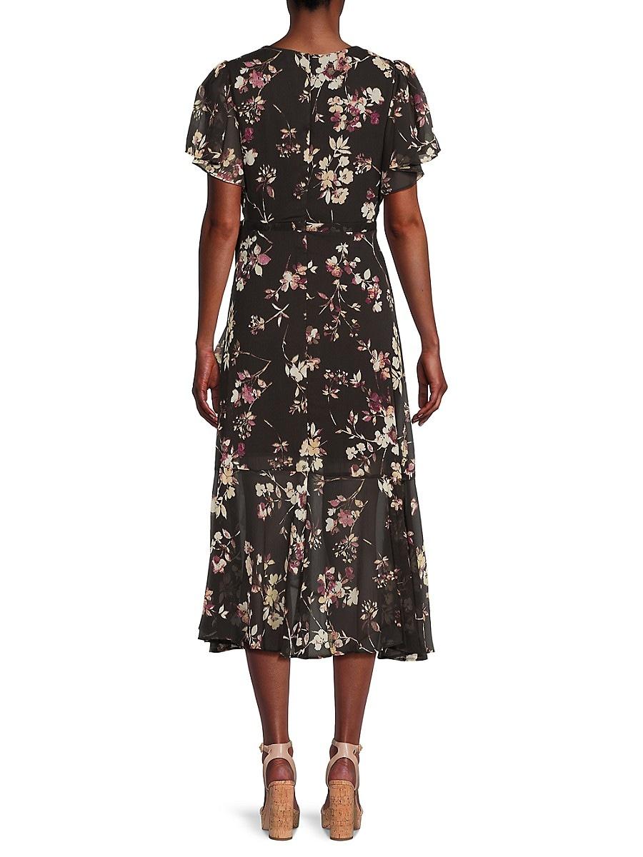 【DKNY】フラッタースリーブ プリント ドレス DKNY Flutter Sleeve Dresses for Women | Lyst