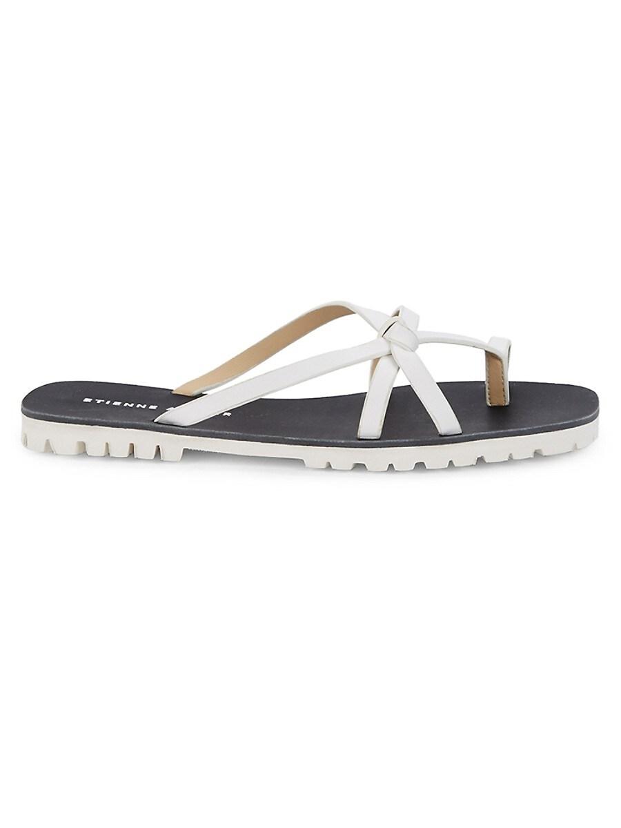 Etienne Aigner Maui Leather Toe-ring Sandals | Lyst