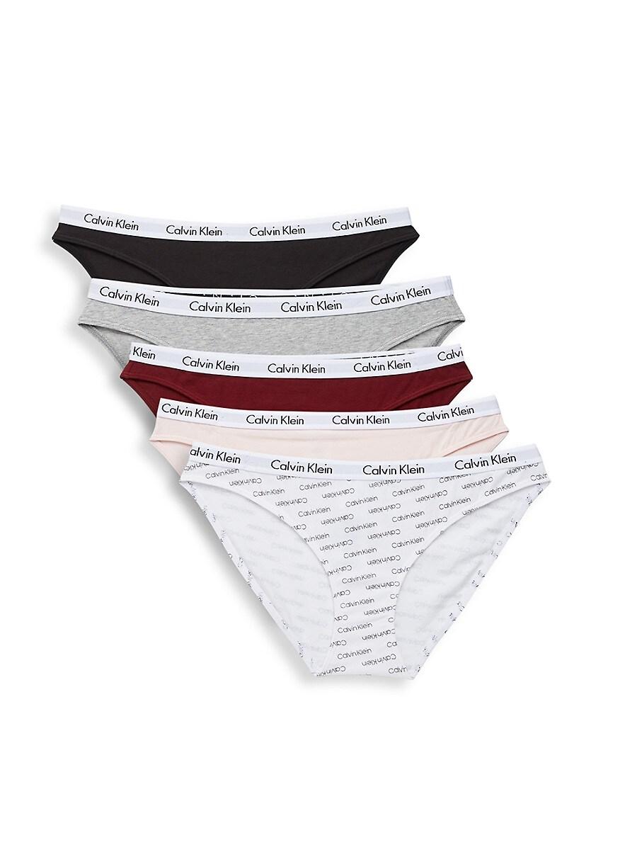 Calvin Klein 5-pack Logo-waist Bikini Panties | Lyst