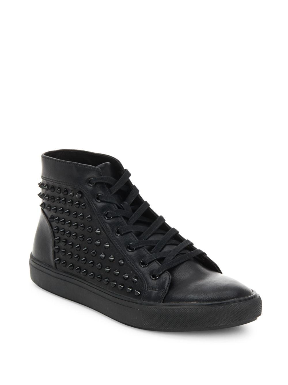 Steve Madden Jekyll Studded High-top in Black | Lyst