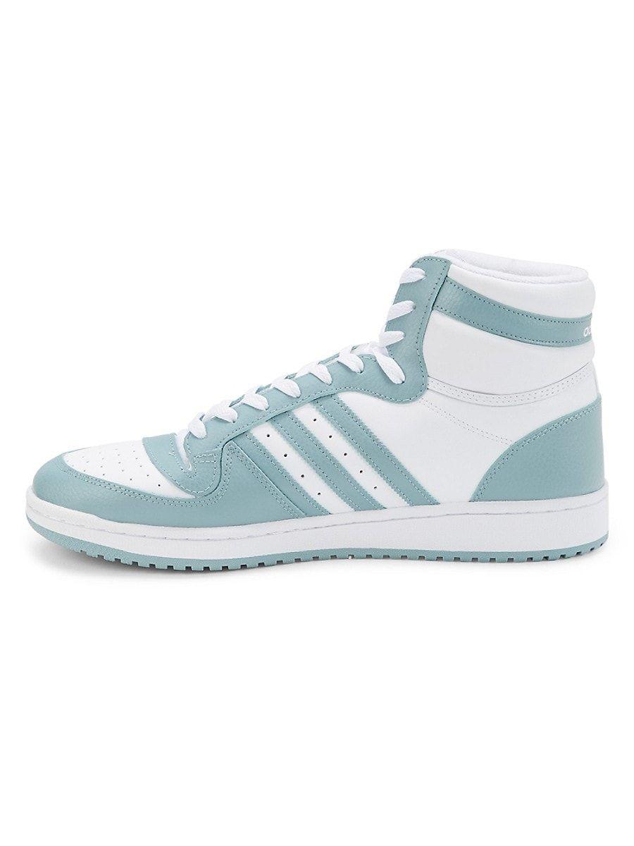 adidas Colorblock Leather High Top Sneakers in Blue | Lyst