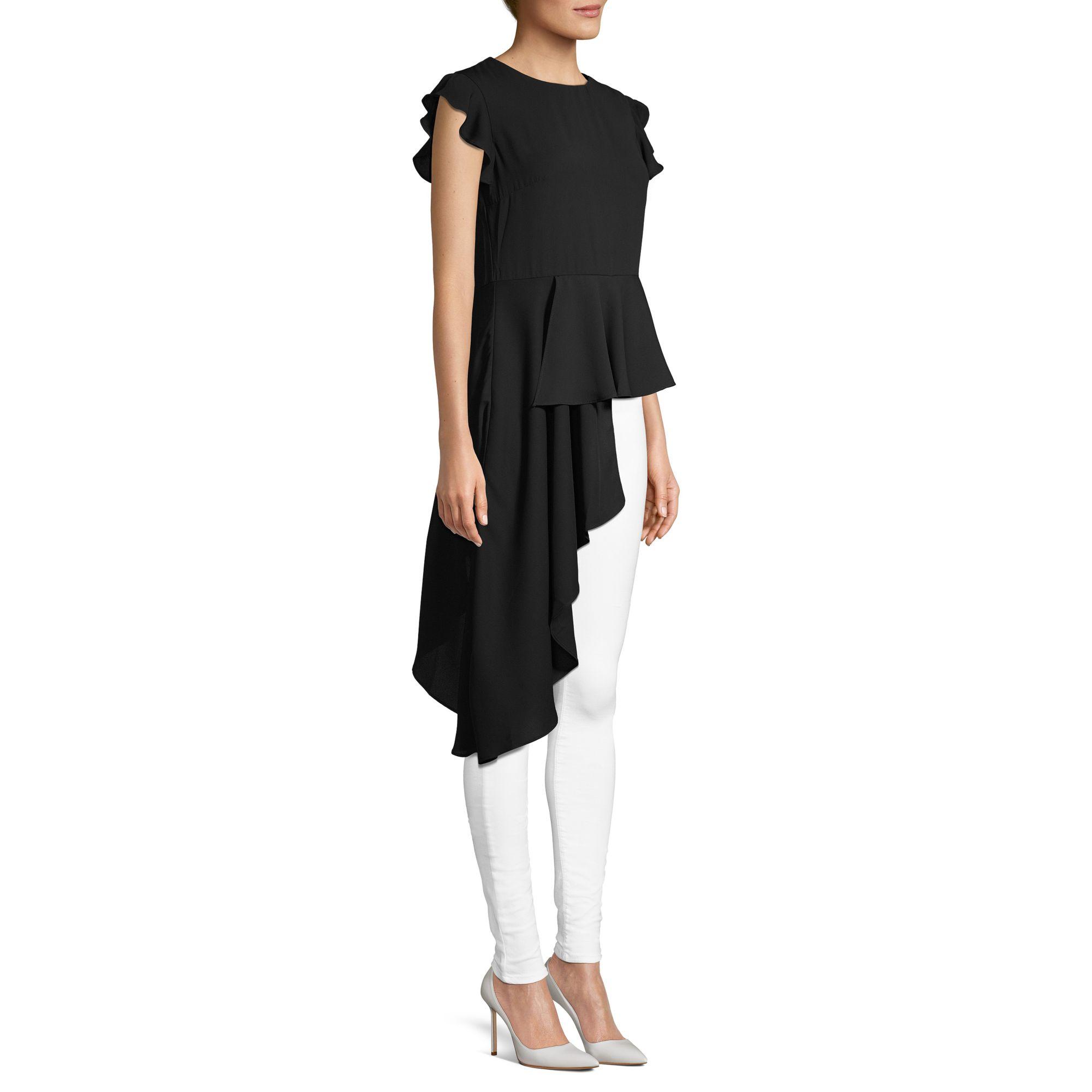 Asymmetrical high low top sale