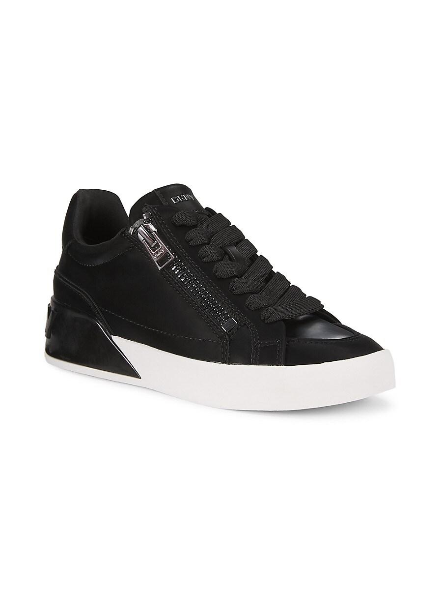 Black Dkny Court Lace Up Trainers DKNY Shoes For Women Online Sale